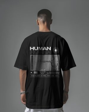 Men's "Human" Graphic Oversized T-Shirt