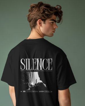 Men's Silence Authority Graphic Oversized T Shirt