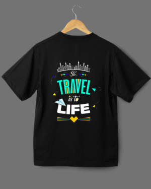 Men’s Travel Is Life Oversized T-Shirt