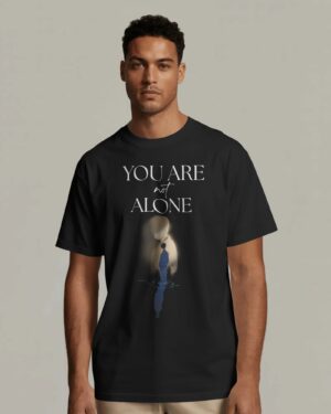 Men's You Are Not Alone Inspirational Graphic Oversized T-Shirt