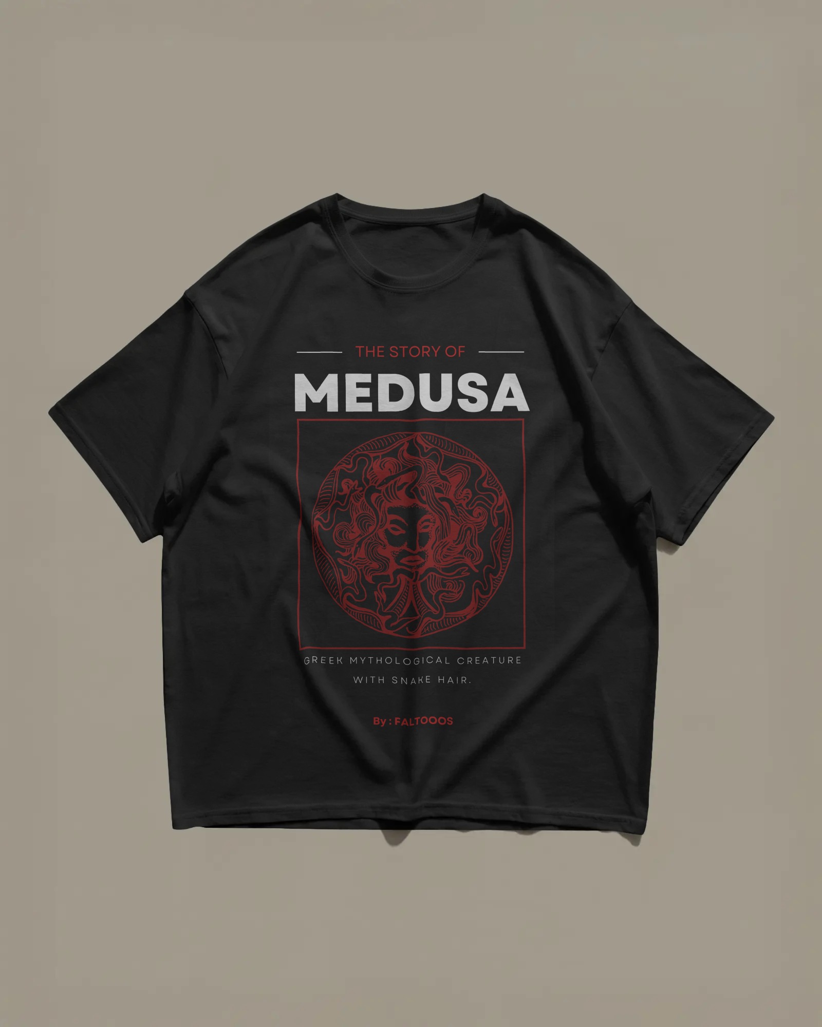 Men's Medusa Greek Mythology Oversized T-Shirt